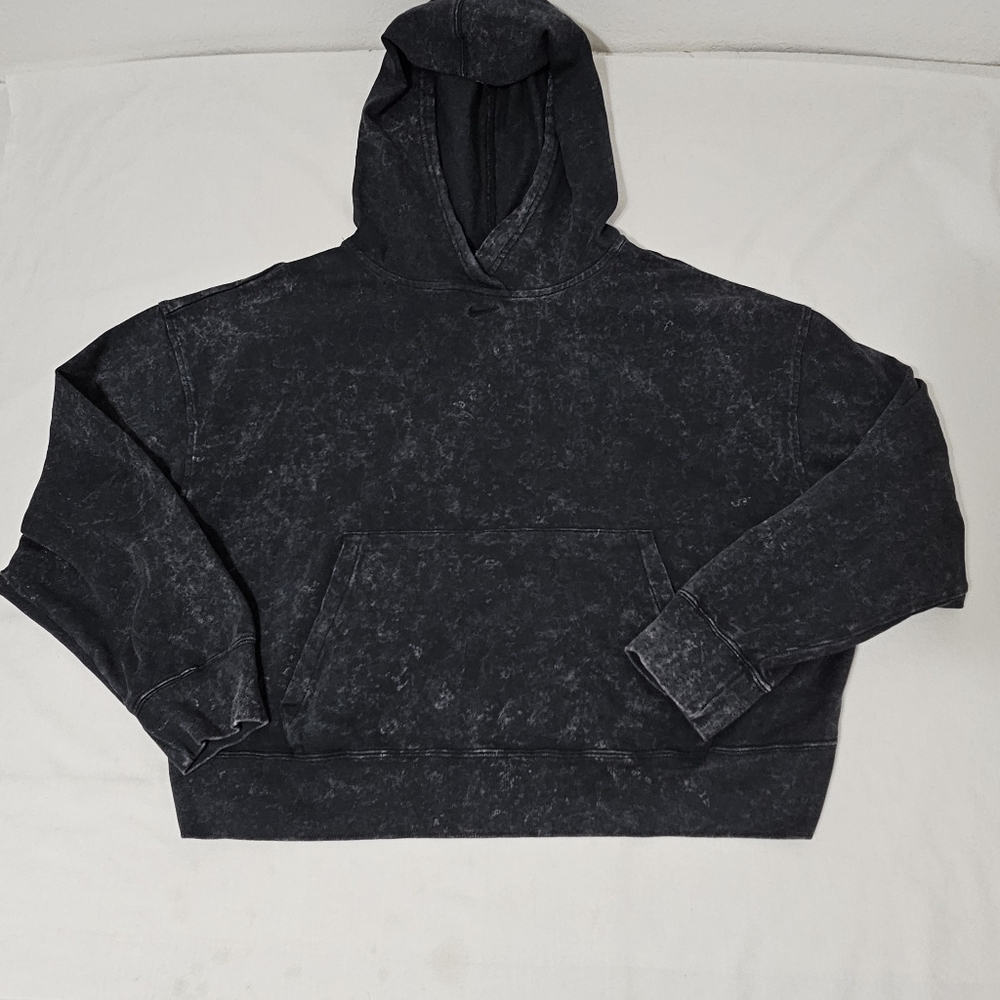 Nike Washed Black Vintage Style Pullover Hoodie Size Large - Picture 4 of 8